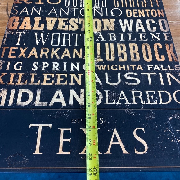 Texas Cities Typography Wrapped Canvas - Picture 10 of 12